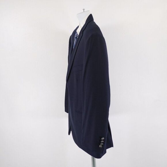 Joseph Abboud Reda Super 100s Wool Blue Basketweave 2 Silver Button Blazer 44S - Picture 6 of 14